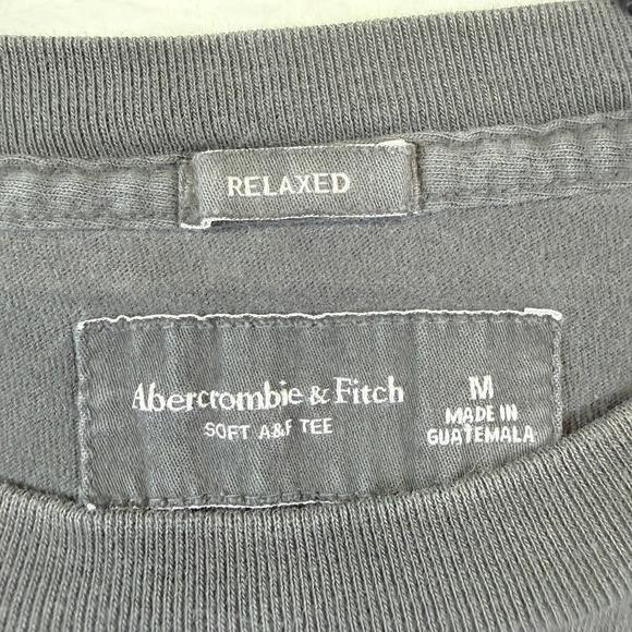 Abercrombie & Fitch Tommy Boy Holy Schnikes Cropped Graphic Tee Grey Women's Med - Picture 3 of 6